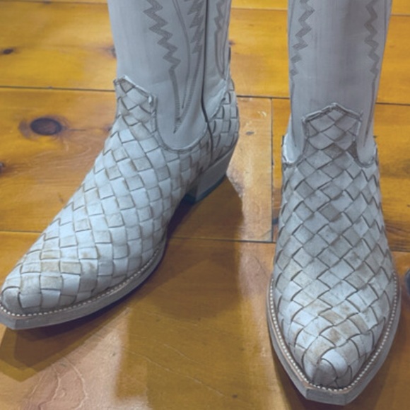 Old Gringo Reptilian western boots cowgirl cowboy weaved design RTL $595 7.5 NIB - Picture 9 of 10